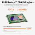Мини-компьютер Beelink AMD Ryzen 7 6800H BL/EQR6-LP/6800H/32G/500G/Milky Grey