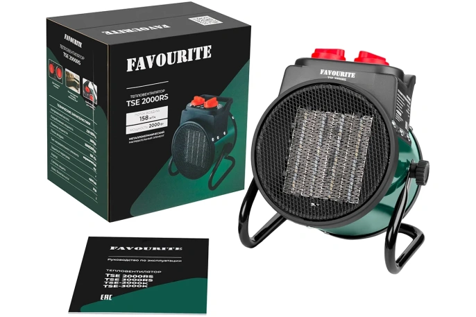 Тепловентилятор керам. FAVOURITE TSE 2000RS 2кВт, круглый 138102002
