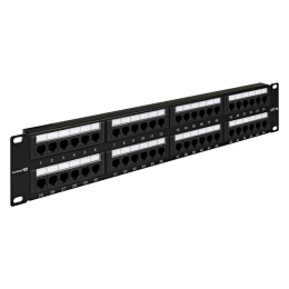 Патч-панель ExeGate EPP3-19-48-8P8C-C5e-110D (19", UTP, 48 port, cat.5e, KRONE&110(dual IDC), 2U, RoHS, Black, RTL) EX256753RUS