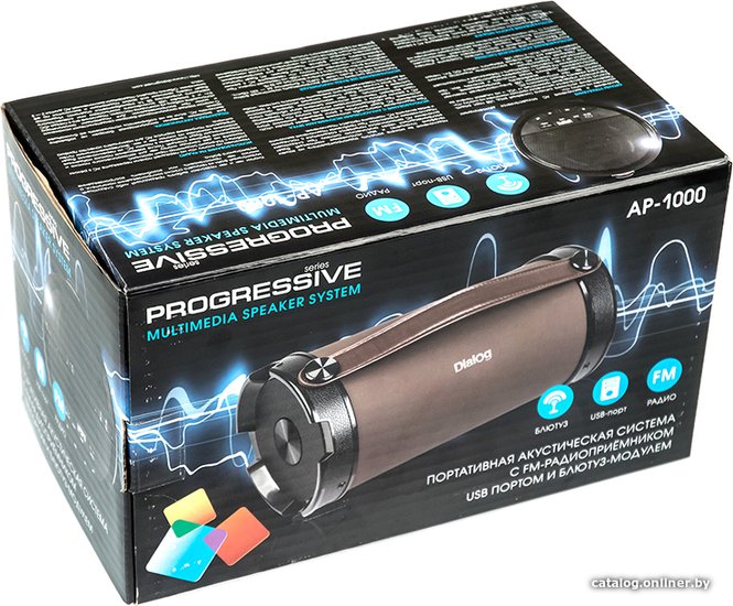 Dialog Progressive AP-1000 {акустическая колонка-труба 16W RMS, Bluetooth, FM+USB reader}