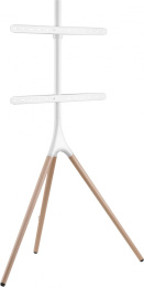 Подставка для телевизора Cactus CS-ST1246WTBCH, 45-65", напольный, белый  / береза