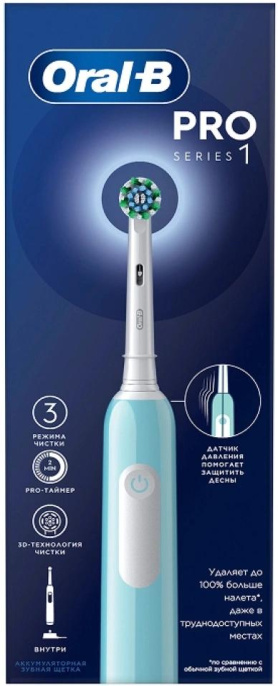 Зубная щетка электрическая Oral-B Pro 1 80870244 голубой