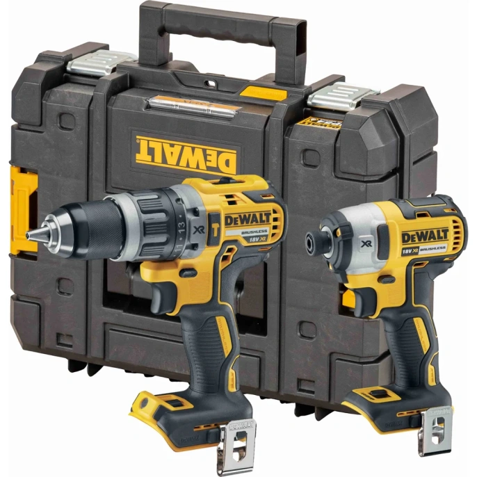 Набор электроинструмента Dewalt DCK266NT, 18 В: ударная дрель-шуруповерт DCD796 и ударный шуруповерт DCF887, без АКБ и ЗУ, в кейсе TSTAK, DCK266NT-XJ