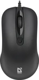 Мышь Defender Classic MB-230 Black 52231 полноразмерная мышь для ПК, проводная USB, сенсор оптический 1000 dpi, 4 кнопки, колесо с нажатием, цвет черный