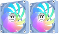 Вентилятор Thermaltake CT120 Sync Hydrangea Reverse, 2шт, 120мм, 4-pin, 2000об/мин, 31.2 дБ, ARGB, голубой, Ret [cl-f200-pl12bu-a]