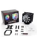 Вентилятор Enermax ETS-T50A-BK-ARGB Universal, TDP 230W, 500;1600 RPM, 23.81;71.32CFM, 14;24dB A , BLACK, ARGB, RTL {8} 724199