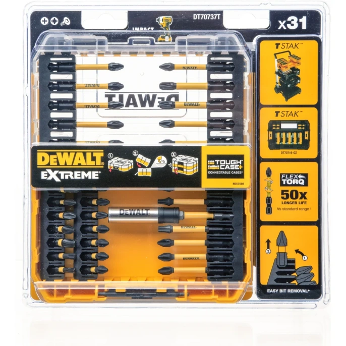 Набор бит и насадок FLEXTORQ 31 предмет DEWALT DT70737T-QZ