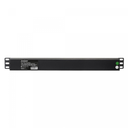 Блок розеток с кабелем с евровилкой ExeGate ServerPro PDU-19H602 Al-6S-EU2CU 19", 1U, Алюминий, 6 Schuko, кабель с евровилкой VDE-250V-16A-3*1.5mm2, медь, 2метра, индикатор питания, черный, RTL EX280827RUS