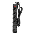 CBR Сетевой фильтр CSF 2606-3.0 Black, 6 евророзеток, длина кабеля 3 метра, цвет чёрный пакет