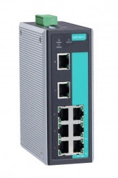 Промышленный неуправляемый коммутатор MOXA EDS-308-T, 8 портов 10/100BaseT X , IP30, от -40 до 75°C, DIN-Rail