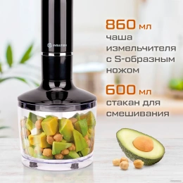 Погружной блендер 4 в 1 Evolution HBS-0642 BLACK