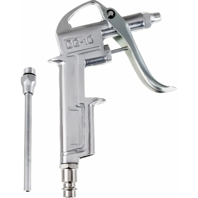 Продувочный металлический пистолет с набором аксессуаров Pegas pneumatic длина носика: 20 мм, 80мм 5108