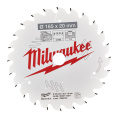 Диск пильный Milwaukee 165x20x1.6x24 ATB 4932471931 по дереву для циркулярной пилы, угол атаки зуба: +15°, низкая вибрация