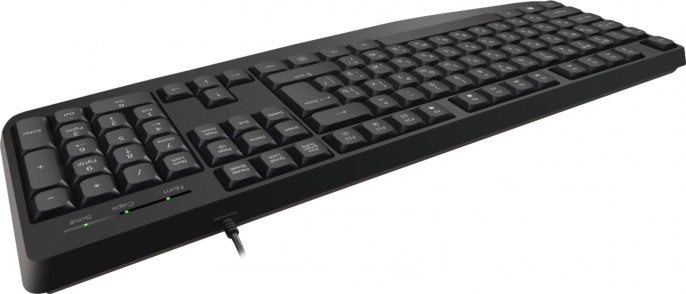 Клавиатура проводная DEFENDER Atom (Атом) HB-546 RU черный (USB, 104 клавиши) (45546)