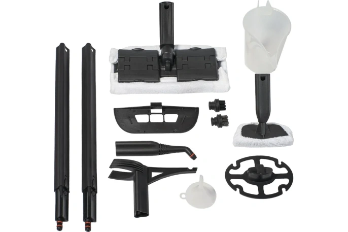 Пароочиститель Bort BDR-2300-R 93722609 напольный, 2100 Вт, объем бачка: 1.5 л, постоянная подача пара: 45 г/мин, время непрерывной работы: 35 мин, горизантальное/вертикальное отпаривание, время нагревания: 360 сек