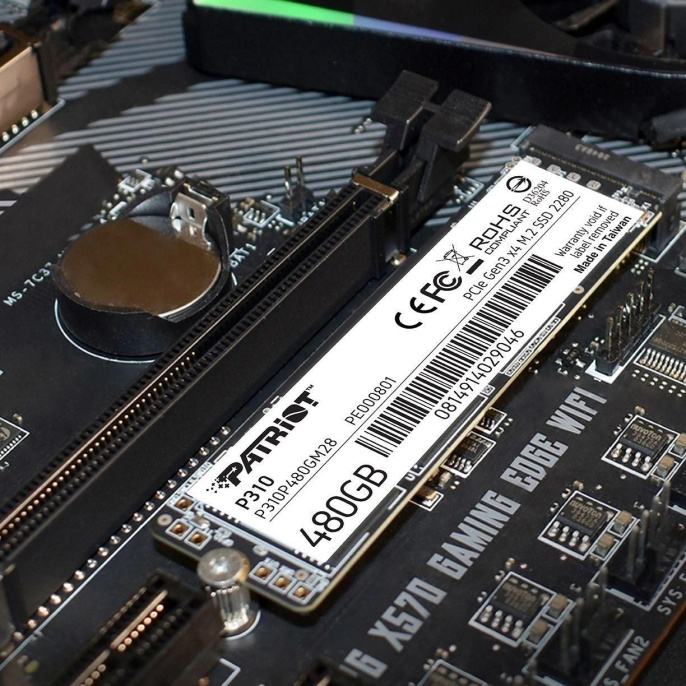 Накопитель SSD M.2 2280 M PCI Express 3.0 x4 Patriot 480GB P310 P310P480GM28 1700/1500 MBps TLC