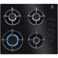 Газовая варочная панель Electrolux KGG6407K, 4 конфорки, закаленное стекло, черный