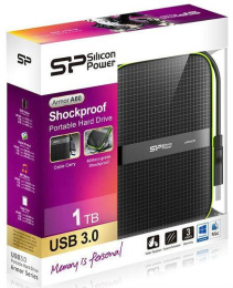 1ТБ Внешний диск HDD Silicon Power Armor A60 SP010TBPHDA60S3K, USB 3.0, черный
