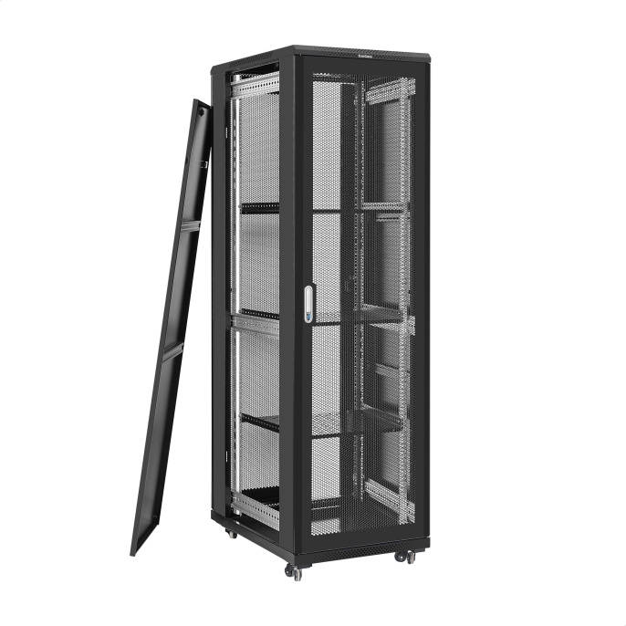 Шкаф телекоммуникационный 19" напольный 42U ExeGate EC-FS-42U.600.800.V.V.BLACK 19”, 42U, (EX300275RUS)