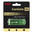 USB-флеш накопитель ExeGate Jet 16GB зеленый USB2.0, 480Mbps, пластик/металл EX302041RUS