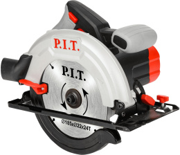 Дисковая циркулярная пила P.I.T. PKS185-C3 электрическая, 1400Вт, 5500 об/мин, диск 185х20мм, пропил 42/60мм, 45°