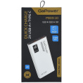 Внешний аккумулятор/ Внешний аккумулятор GoPower PB03-10 10000mAh 3.0A 22.5W 2USB/Type-C белый 1/50 (00-00029658)