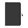 Шкаф телекоммуникационный 10" настенный 9U ExeGate EC-WM-9U.280.G.BLACK (10”, 9U, 350x280x420mm (ШхГхВ), передняя дверь закаленное стекло, пыле- и влагозащита IP23, черный RAL 9004) EX298626RUS
