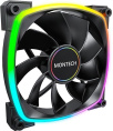 Вентилятор MONTECH RX140 Reverse, 140мм, 4-pin, 1600об/мин, 27.9 дБ, ARGB, черный, Ret [rx140 pwm black]