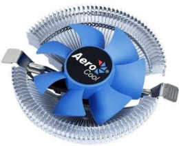 Cooler Aerocool Verkho I 90W 4пин, 775/1155, 12.2-29.7дБ, 1200-2500об/мин, Al PWM/ Clip