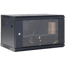 Шкаф коммутационный REXANT 04-0654-112 настенный,  стеклянная передняя дверь,  6U,  400x542 мм