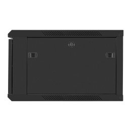 Шкаф телекоммуникационный 19" настенный 6U ExeGate EC-WM-6U.600.G.BLACK 19”, 6U, 600x600x370mm ШхГхВ , передняя дверь закаленное стекло, съемные боковые панели, пыле- и влагозащита IP23, черный RAL 9004 EX298606RUS