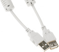NONAME Кабель Buro USB A m USB A f 1.8м USB2.0-AM-AF-1.8M-MG феррит.кольца серый