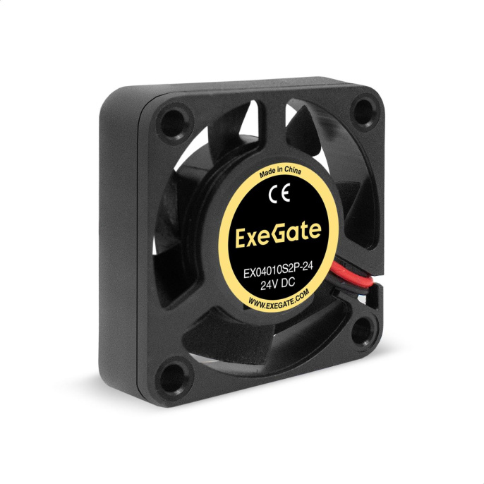 Вентилятор 24В DC ExeGate EX04010S2P-24 40x40x10 мм, Sleeve bearing подшипник скольжения , 2pin, 7500RPM, 30dBA EX295201RUS
