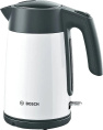 Электрочайник Bosch TWK7L461 2400 Вт, объем 1.7 л, материал корпуса: металл/пластик, материал колбы: нержавеющая сталь, с возможностью вращения на 360°, механическое управление
