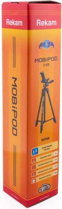 Штатив-трипод Rekam MOBIPOD E-120, черный [1212007003]
