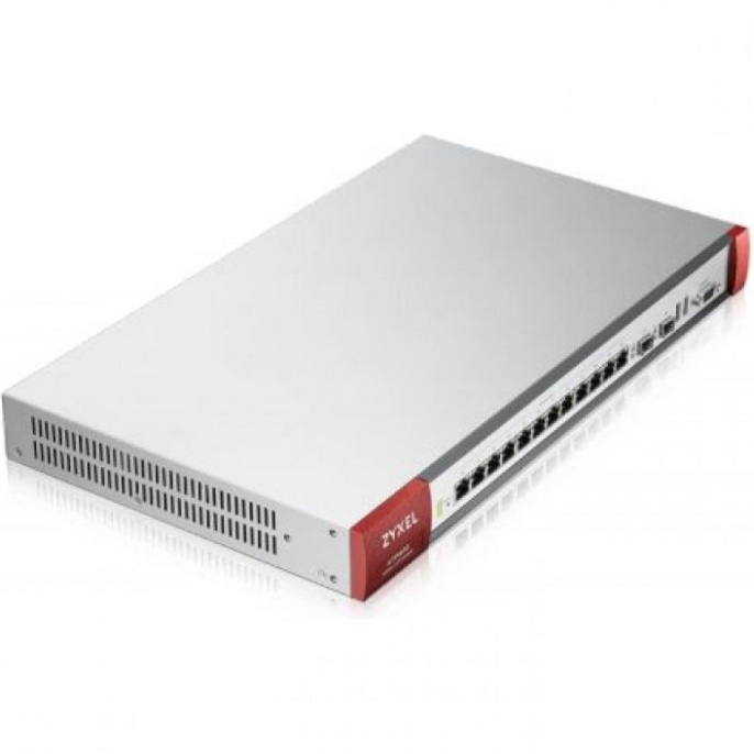 Межсетевой экран/ ZYXEL ZyWALL ATP800 Firewall Rack, 12 configurable LAN / WAN ports GE, 2xSFP, 2xUSB3.0, AP Controller 2/130 , Device HA Pro, with support for Sandbox and Botnet Filter, with a 1 year Gold subscription full UTM-functionality and cont (ATP