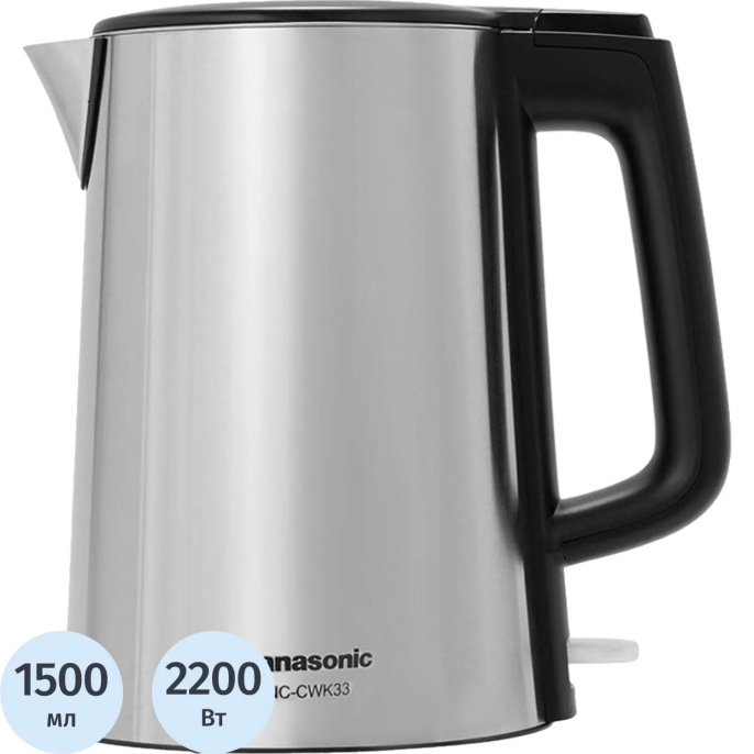 Чайник электрический Panasonic NC-CWK33 1.5л. 2200Вт нержавеющая сталь корпус: пластик