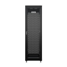 NTSS Шкаф напольный универсальный серверный NTSS R 18U 600х800мм, 4 профиля 19, двери перфорированная и перфорированная, боковые стенки съемные, регулируемые опоры, разобранный, черный RAL 9005 NTSS-R