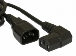 Сетевой кабель Hyperline PWC-IEC19-IEC20-1.0-BK питания IEC 320 C19 - IEC 320 C20 3x1.5 , прямая вилка, 16A, 1м, цвет черный ПВС-АП-3*1,5-250-C19C20-16-1,0 ГОСТ 30851.1-2002 МЭК 60320-1:1994