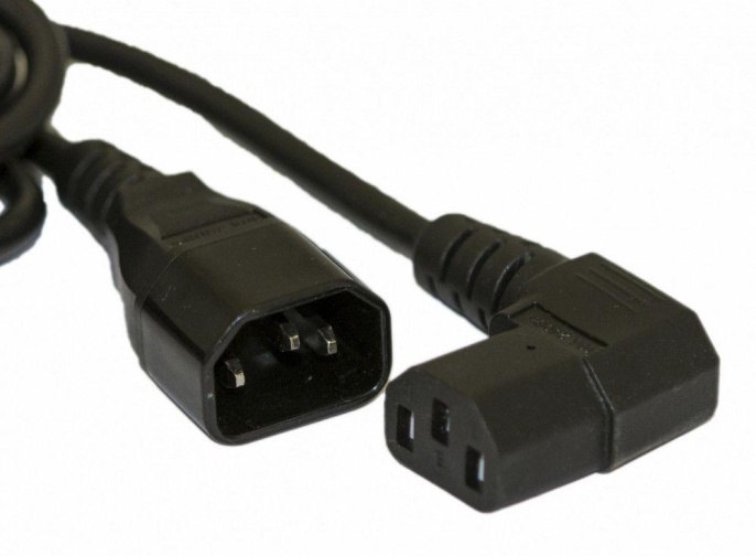 Сетевой кабель Hyperline PWC-IEC19-IEC20-1.0-BK питания IEC 320 C19 - IEC 320 C20 3x1.5 , прямая вилка, 16A, 1м, цвет черный ПВС-АП-3*1,5-250-C19C20-16-1,0 ГОСТ 30851.1-2002 МЭК 60320-1:1994