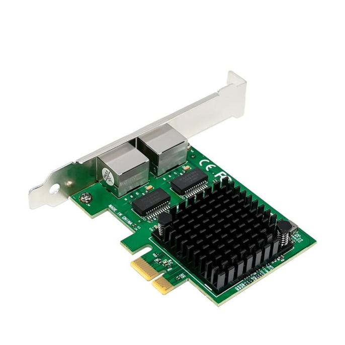 ORIENT XWT-INT226L2PE, Сетевая карта PCI-Ex1 v3.1 2xRJ45 2.5GbE NIC, Intel I226-V chipset, 2.5/1 Гбит/с, 2 планки крепления 33474