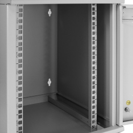Шкаф телекоммуникационный 10" настенный 9U ExeGate EC-WM-9U.280.G.GREY (10”, 9U, 350x280x420mm (ШхГхВ), передняя дверь закаленное стекло, пыле- и влагозащита IP23, светло-серый RAL 7035) EX298625RUS