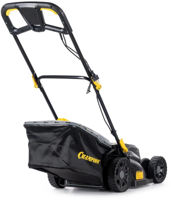 CHAMPION Газонокосилка эл. EM4018 { 1,8 кВт травосб. 40л ширина 400мм 25-75мм, 14,7кг }