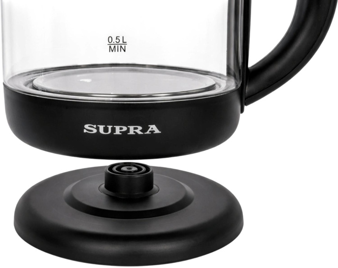 Чайник электрический Supra KES-1859G 1.8л. 1800Вт черный корпус: стекло/пластик