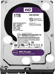 Жесткий диск WD Purple WD10PURZ, 1ТБ, HDD, SATA III, 3.5"