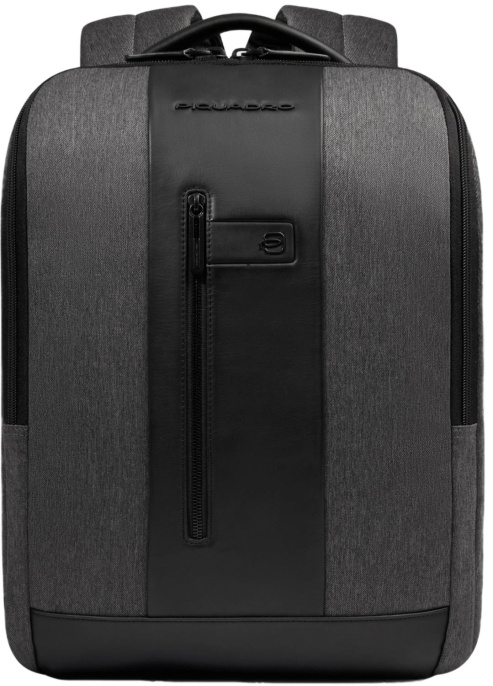 Рюкзак мужской Piquadro Brief2 CA4818BR2/GRN серый/черный нейлон/натур.кожа