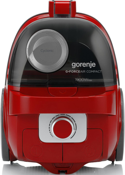 Пылесос Gorenje VC1901GACRCY, 1900Вт, красный/черный