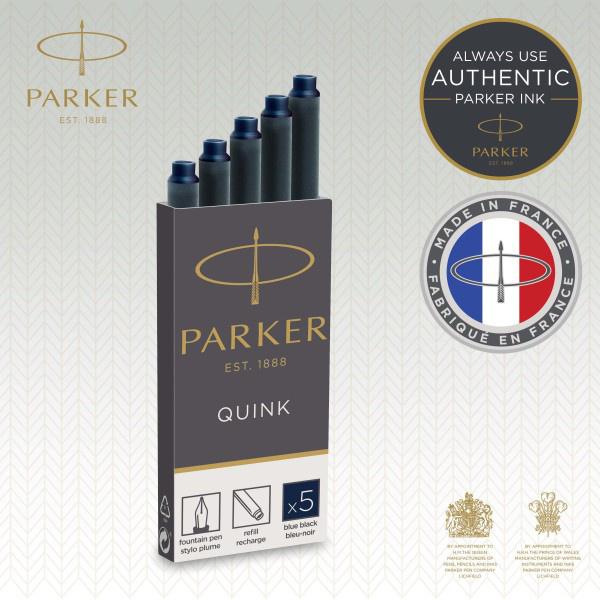 Картридж Parker Quink Z11 CW1950385 черный/синие чернила для ручек перьевых 5шт
