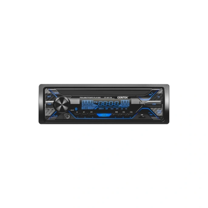Автомагнитола Centek 4х50 Вт, 7 цветов подсветки, BLUETOOTH, USB, AUX, microSD, МР3 CT-8116
