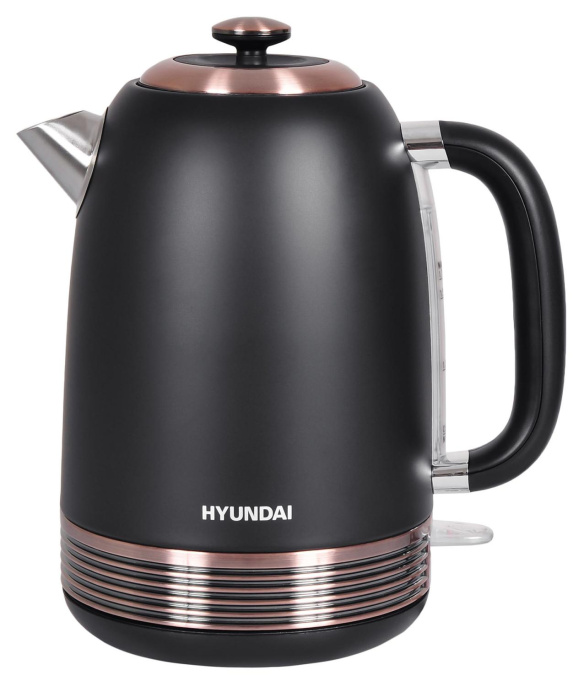 Чайник электрический Hyundai HYK-S4501 1.7л. 2200Вт черный/бронзовый корпус: металл/пластик